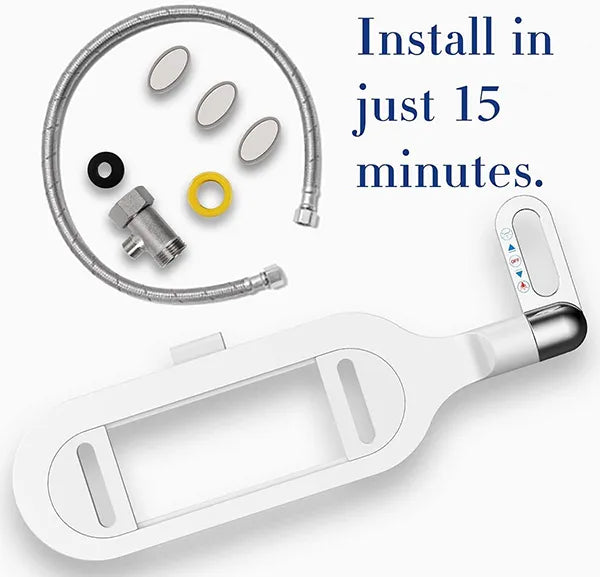 Jberip Bidet Toilet Seat Attachment – Ultra Slim, Self-Cleaning Dual Nozzle, Adjustable Water Pressure, Non-Electric