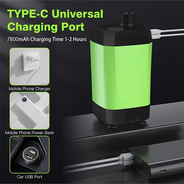 DutyShower Portable Camping Shower Pump – 6000mAh / 7800mAh, Full-Screen Intelligent Display, Outdoor Shower Kit