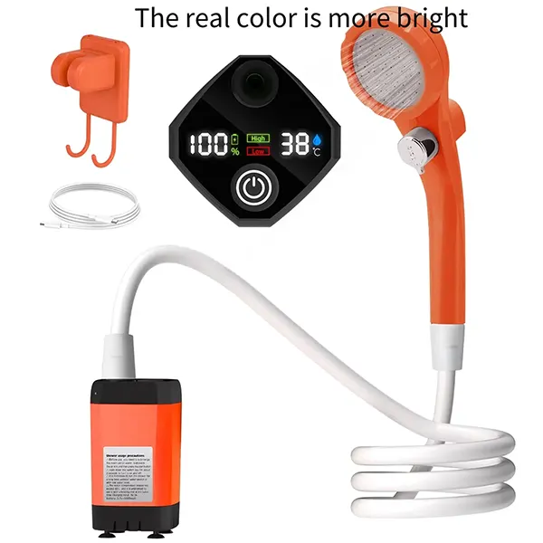 DutyShower Portable Camping Shower Pump – 6000mAh / 7800mAh, Full-Screen Intelligent Display, Outdoor Shower Kit