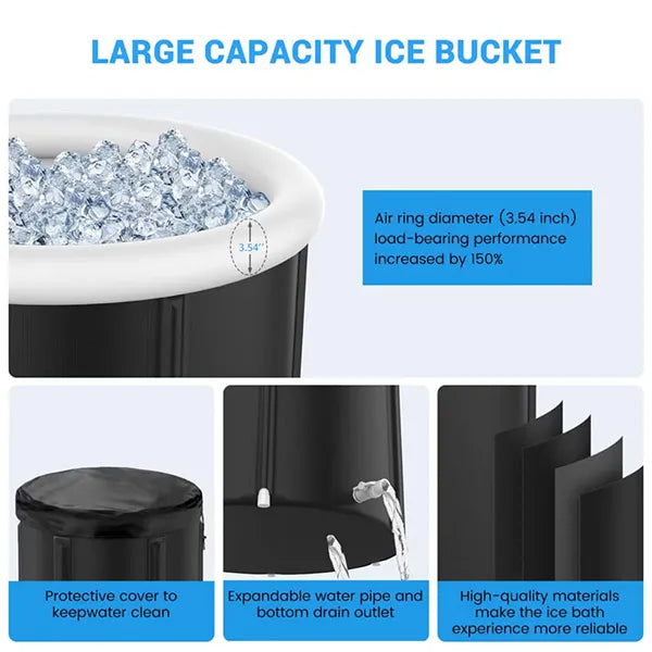 Chyllo Portable Cold Plunge Tub – 400L / 105 Gal Inflatable Ice Bath for Athletes, Multi-Layer Insulation