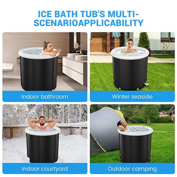 Chyllo Portable Cold Plunge Tub – 400L / 105 Gal Inflatable Ice Bath for Athletes, Multi-Layer Insulation