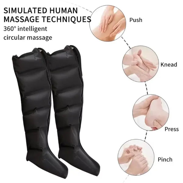 RodiCompi Compression Boots – 6-Chamber Air Compression Leg Massager for Circulation, Lymphatic Drainage & Pain Relief