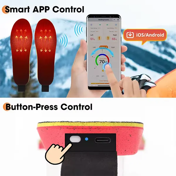 KaenSole Rechargeable Heated Insoles – App-Controlled Electric Foot Warmers for Men & Women