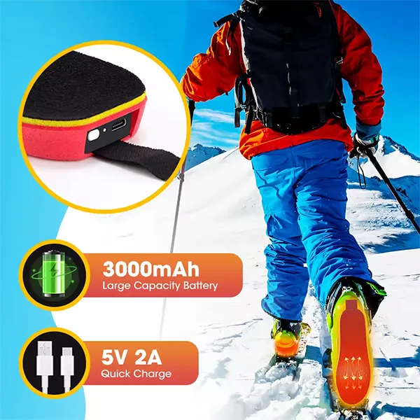 KaenSole Heated Insoles – 3000mAh, 3 Heat Settings, 6 Timers, App Control, Waterproof & Ultra-Thin