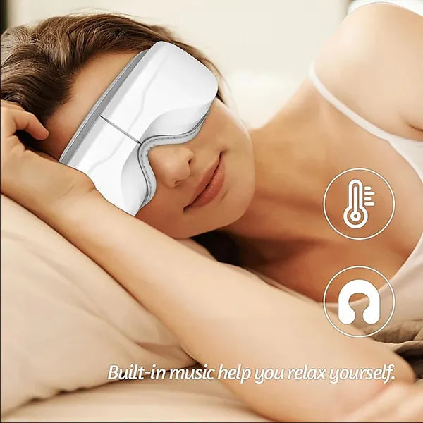 KaliEye Eye Massager with Heat & Bluetooth Music – Heated Eye Mask for Migraine Relief, Better Sleep & Relaxation