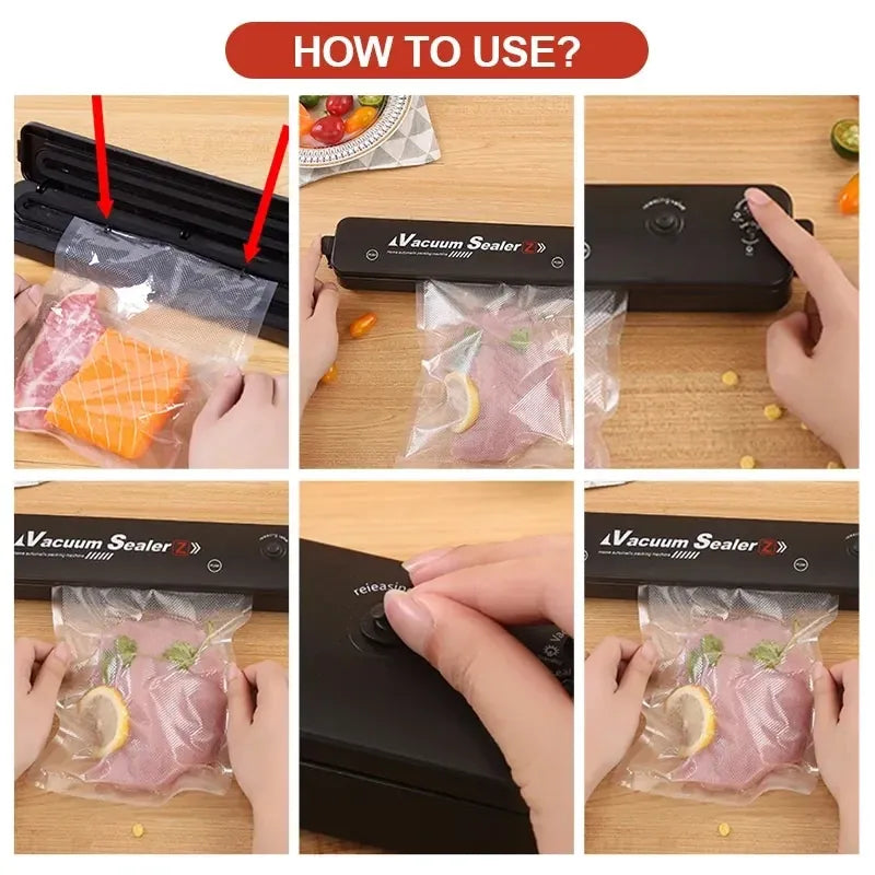 Safresh Vacuum Sealer – 80kPa One-Touch Automatic Food Sealer with Dry, Moist & Fresh Modes