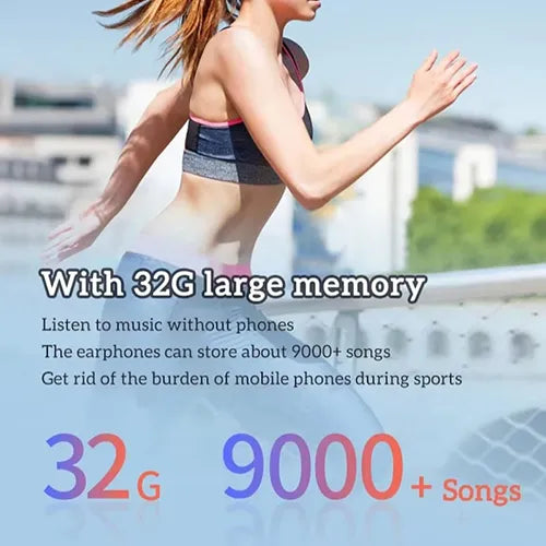 Rivoni Bone Conduction Headphones – Open-Ear Bluetooth, Sweatproof & Lightweight for Running