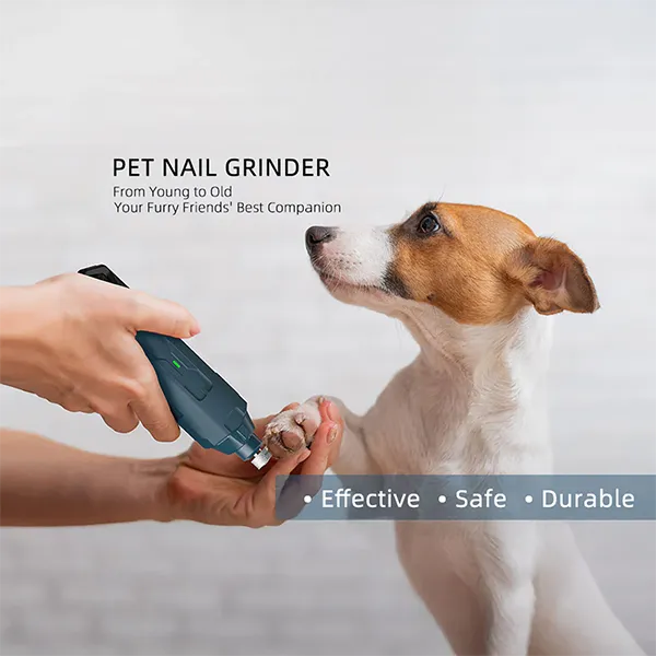 SukiPaw 6-Speed Dog Nail Grinder – Super Quiet Rechargeable Electric Nail Trimmer for Dogs