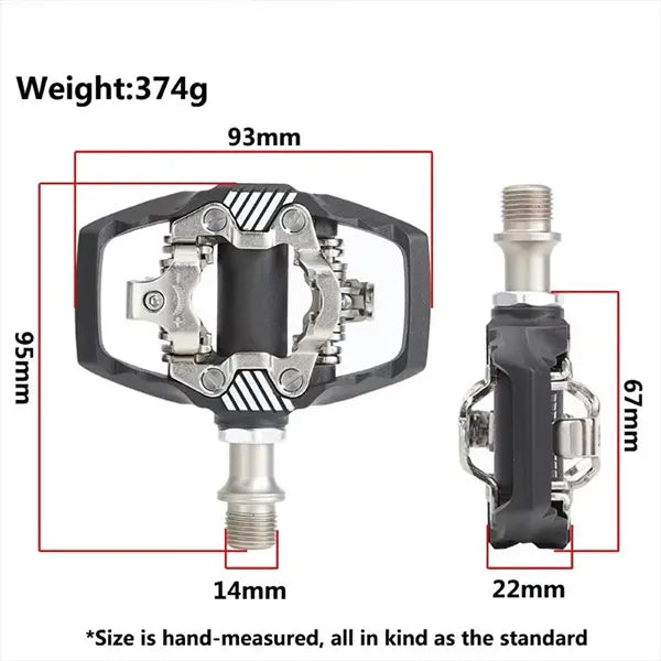 VimBike Double-Sided Clipless MTB Pedals & Cleats – Shimano SPD Compatible, Self-Locking, Nylon Body