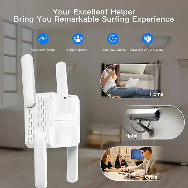 WifiRo X6 WiFi 6 Extender – Dual Band 2.4G/5GHz Signal Booster & Repeater for Long Range Coverage
