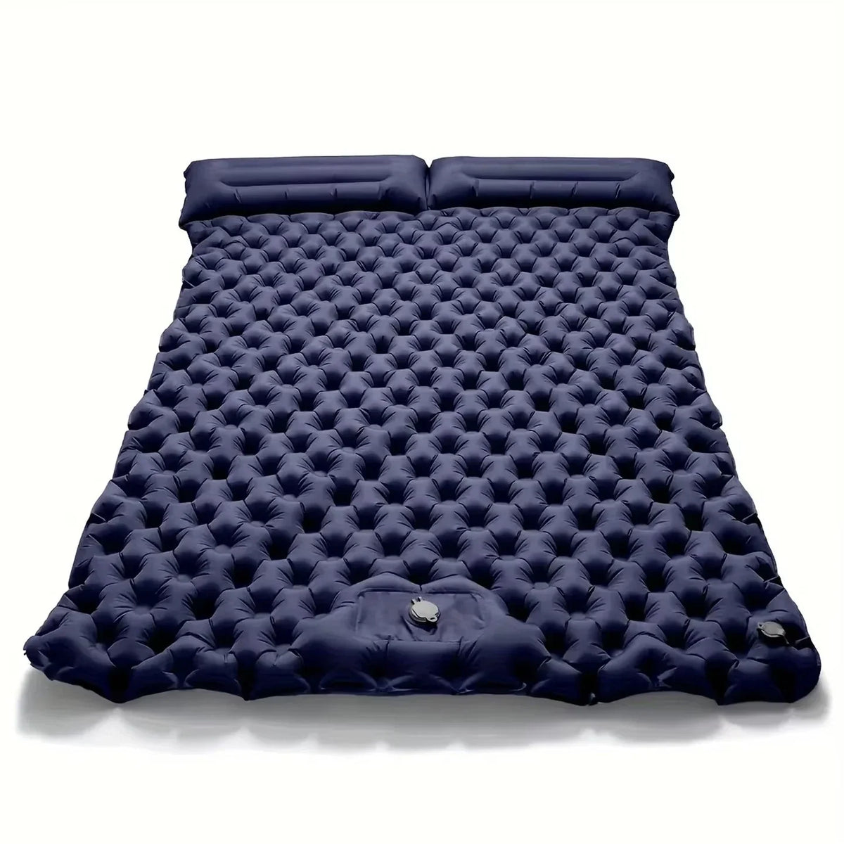 TuxaCusi Double Camping Air Mattress – Honeycomb Inflatable Sleeping Pad with 2 Pillows & Carry Bag for Couples