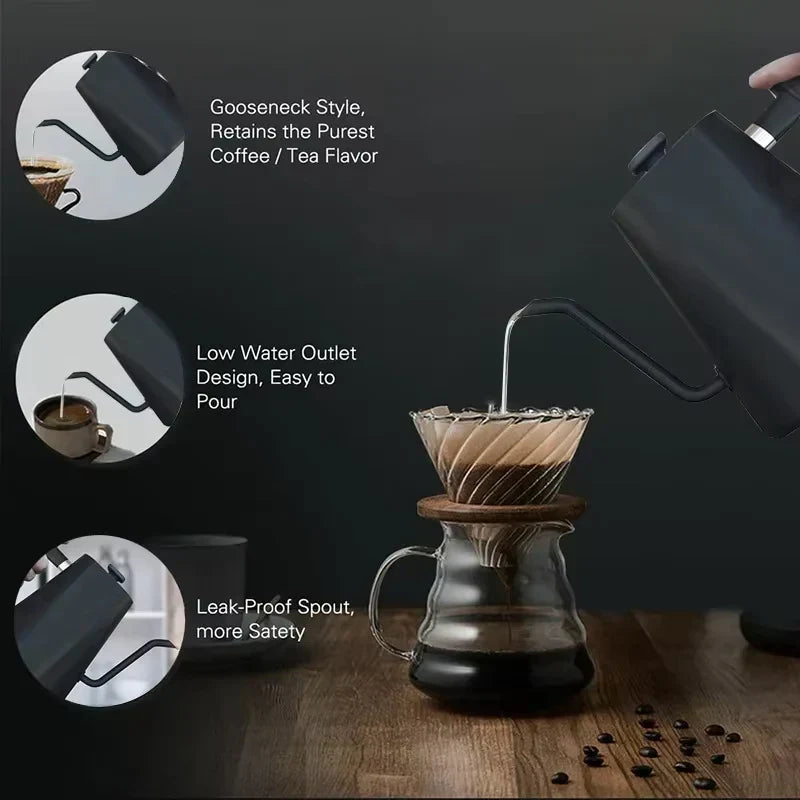 Pouriq Gooseneck Kettle – Precision Pour for Pour-Over Coffee & Tea