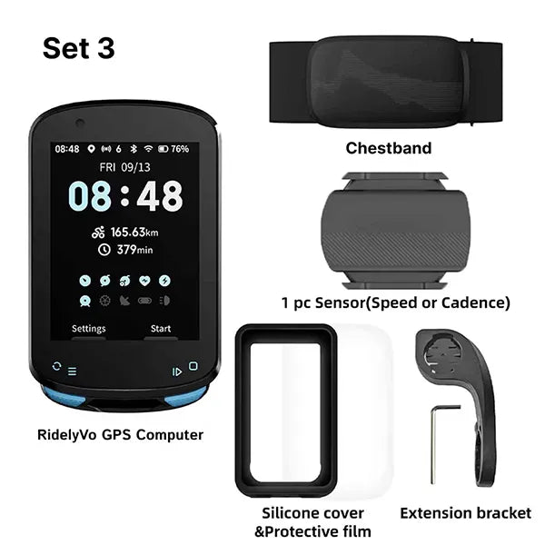 K3BiJo Bike Computer – Wireless GPS Navigation, Color Screen, WiFi & Bluetooth, 5s GPS Lock, IPX7 Waterproof