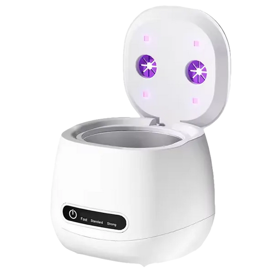 N3DomiX Ultrasonic Denture Cleaner with UV Sterilizer – 52kHz Cleaning Pod, 200ML Wireless, for Dentures, Aligners, Retainers & Jewelry