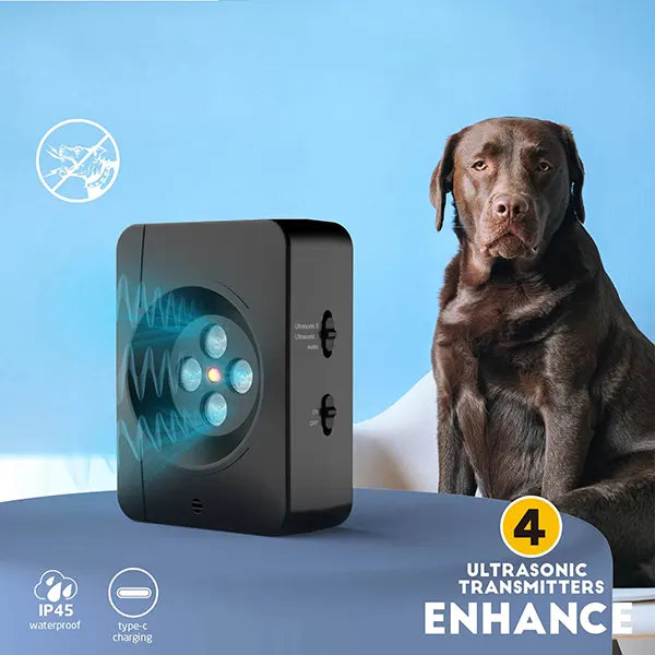 DigoMi3 Ultrasonic Anti-Barking Device – 4 Transmitters, 3 Modes, Long Range Bark Deterrent for Indoor & Outdoor Dog Training
