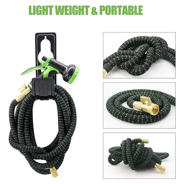 GarHose 100FT Premium Garden Hose – Stainless Steel & Expandable, Solid Brass Connectors, 10-Function Spray Nozzle, Commercial & Residential