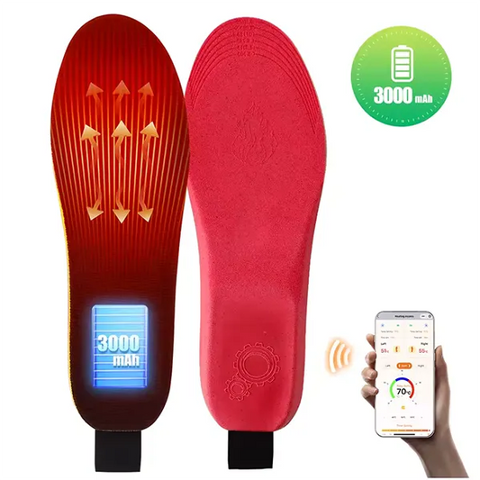 KaenSole Heated Insoles – 3000mAh, 3 Heat Settings, 6 Timers, App Control, Waterproof & Ultra-Thin
