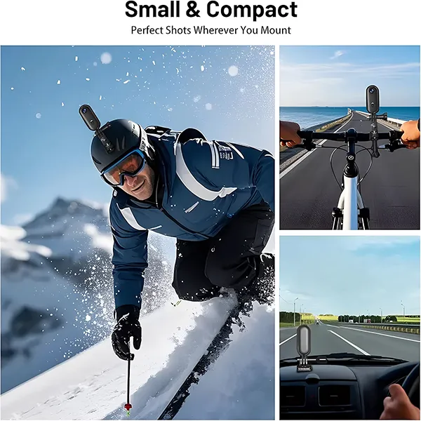 KeyKle 4K Helmet Camera – Magnetic Mount, 120° Wide Angle, 30M Waterproof, 150-Min Battery | Bike, Motorcycle & Travel