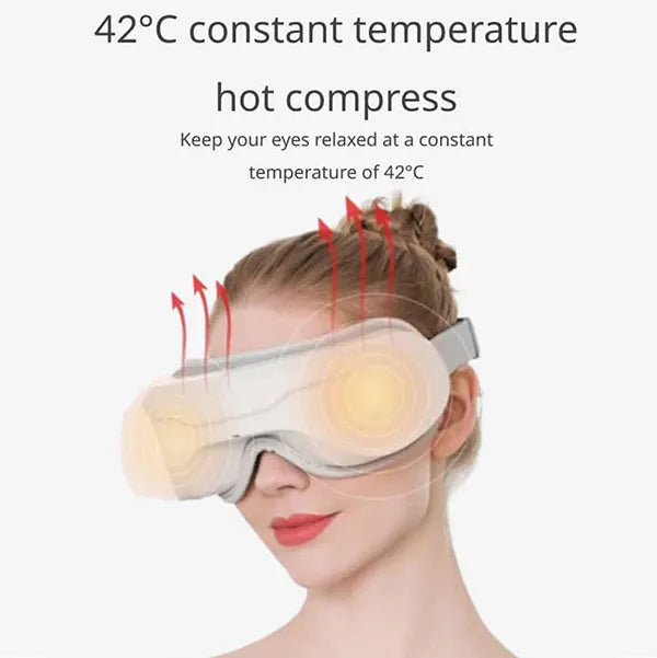 KaliEye Eye Massager with Heat & Bluetooth Music – Heated Eye Mask for Migraine Relief, Better Sleep & Relaxation
