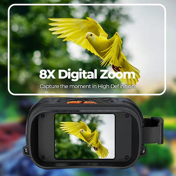 NivisionCam Night Vision Binoculars – 4K Full Color, 10X Digital Zoom, 7X IR, 2.8" HD Screen, 64GB TF Card for Camping & Wildlife