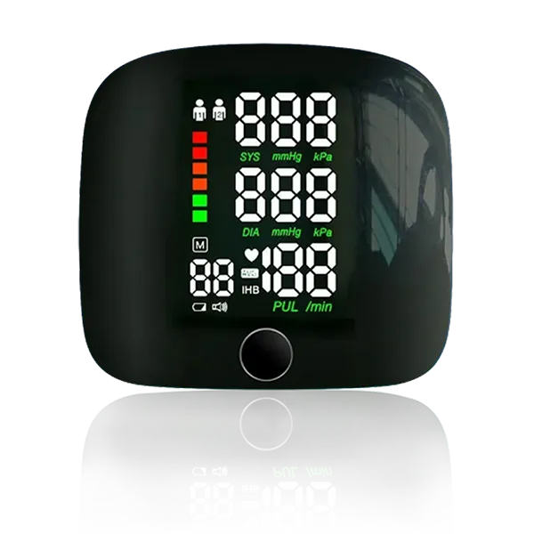 MoniAdam Wrist Blood Pressure Monitor – Touch Screen, 3-Colour Display, Dual-User Memory & Voice Broadcast
