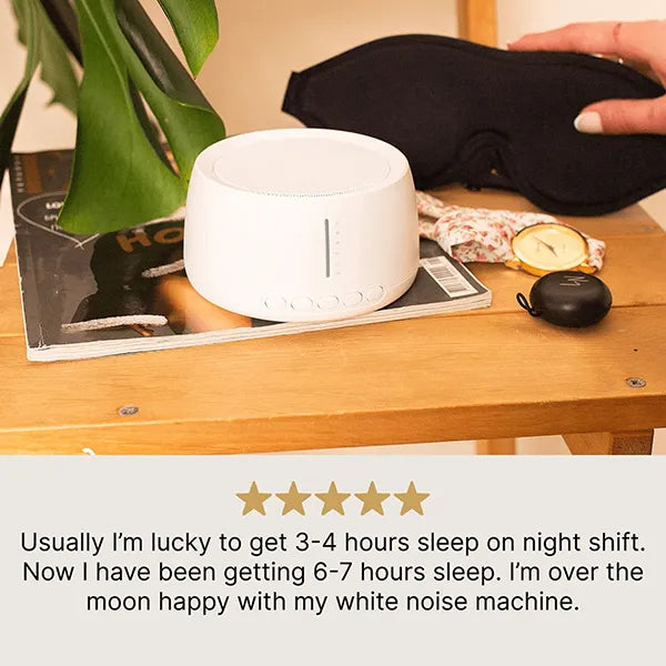 AMakvia White Noise Machine – 30 Sounds, 6 Categories, Timer, Volume Control & Headphone Jack