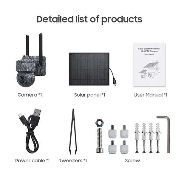 ZykaCam 4G LTE Solar Security Camera – 2K HD 360° PTZ, Night Vision, PIR Detection & 2-Way Audio | IP66