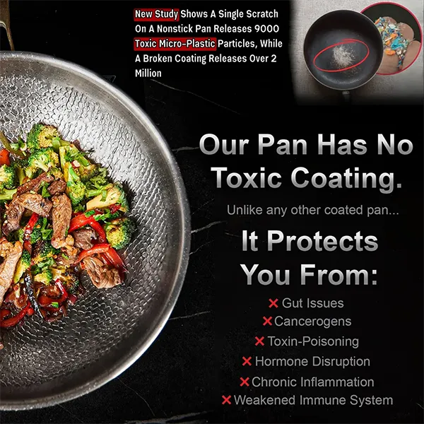 TetsuPan Pure Titanium Frying Pan – Non-Stick, No Coating, Scratch-Resistant, Oven & Induction Safe