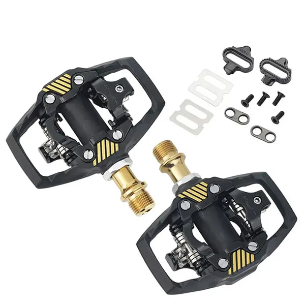 VimBike Double-Sided Clipless MTB Pedals & Cleats – Shimano SPD Compatible, Self-Locking, Nylon Body