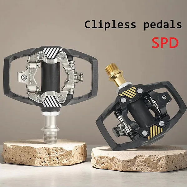 VimBike Double-Sided Clipless MTB Pedals & Cleats – Shimano SPD Compatible, Self-Locking, Nylon Body