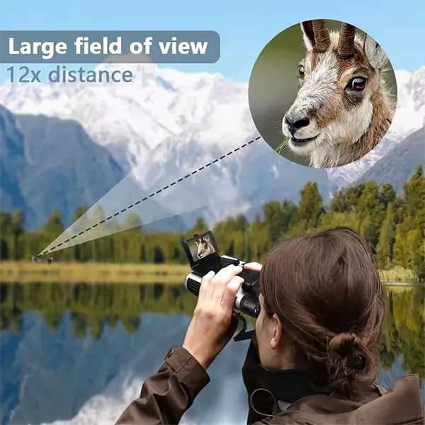 CamBino Digital Binoculars with Camera – 48MP, 2.5K Video, 8X Zoom, 2.4" LCD, 32GB SD Card Included