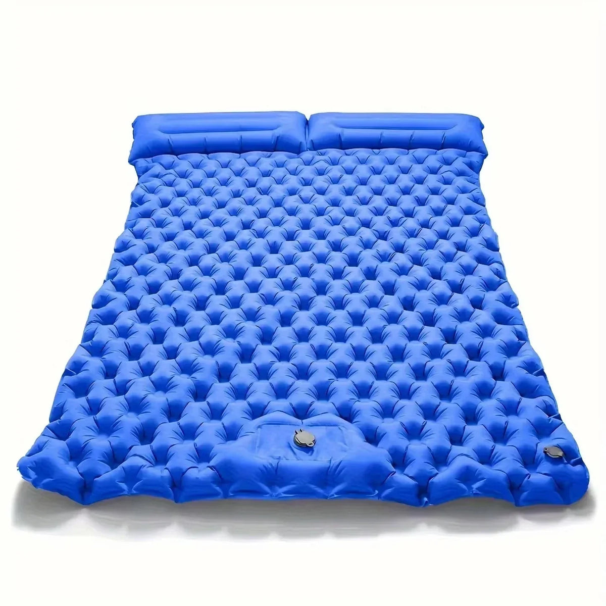 TuxaCusi Double Camping Air Mattress – Honeycomb Inflatable Sleeping Pad with 2 Pillows & Carry Bag for Couples