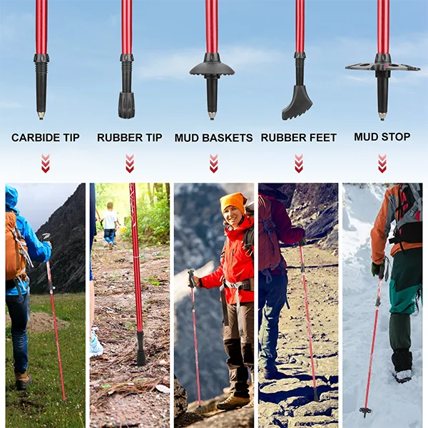 Walkisetic Collapsible Trekking Poles – Aircraft-Grade Aluminium, Quick-Lock, Adjustable for All Heights