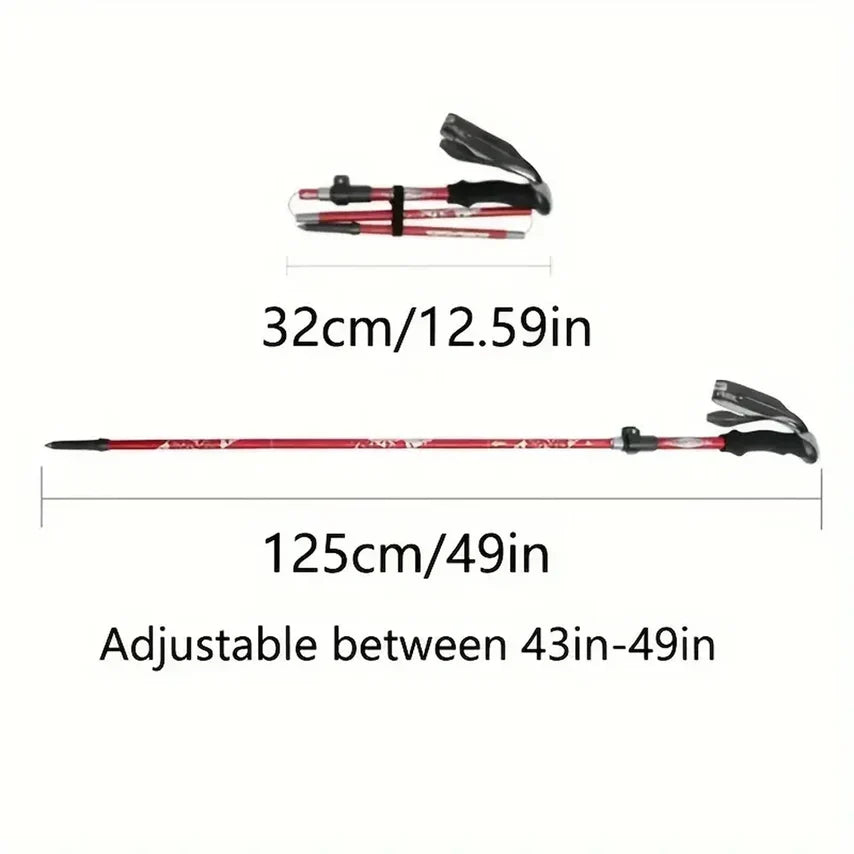 Kolamia Collapsible Trekking Poles – Lightweight Aircraft-Grade Aluminum Folding Hiking Sticks