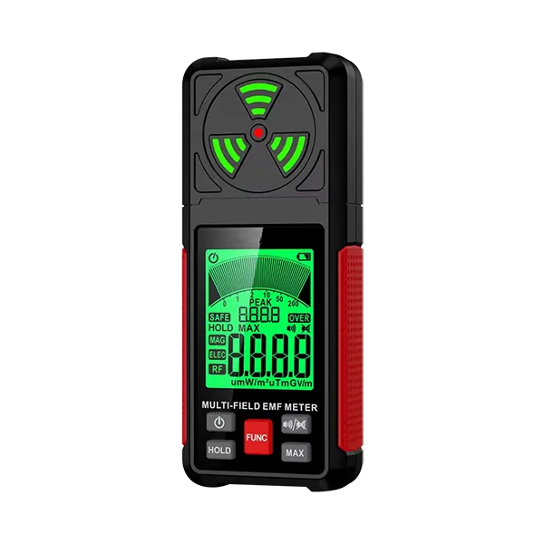 PoriEMF 3-in-1 EMF Detector – Rechargeable Electromagnetic Field Radiation Meter with LCD Display for Home & Office
