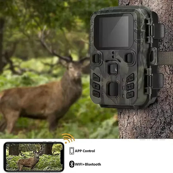 TigerCam Game Trail Camera – 1080P 24MP WiFi, Night Vision, 0.2s Trigger, IP65 Waterproof, 65FT Detection for Wildlife & Hunting