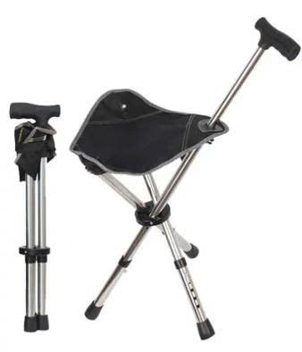 YasuSeat Walking Stick with Seat – Adjustable Telescoping Trekking Pole for Elderly | Aircraft-Grade Aluminum | Black, Green & Red
